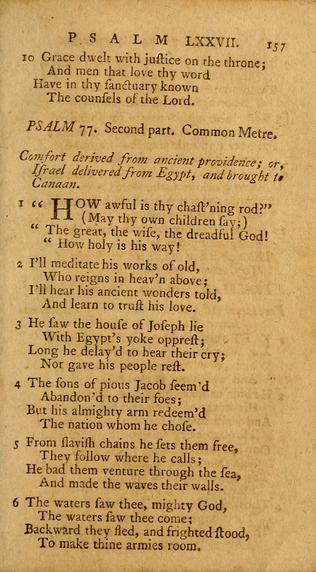 Psalms, carefully suited to the Christian worship in the United States of America: being an improvement of the old version of the Psalms of David ; allowed by the reverend Synod of New York and Philad page 157