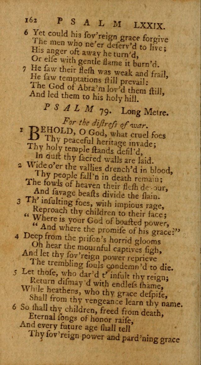 Psalms, carefully suited to the Christian worship in the United States of America: being an improvement of the old version of the Psalms of David ; allowed by the reverend Synod of New York and Philad page 162