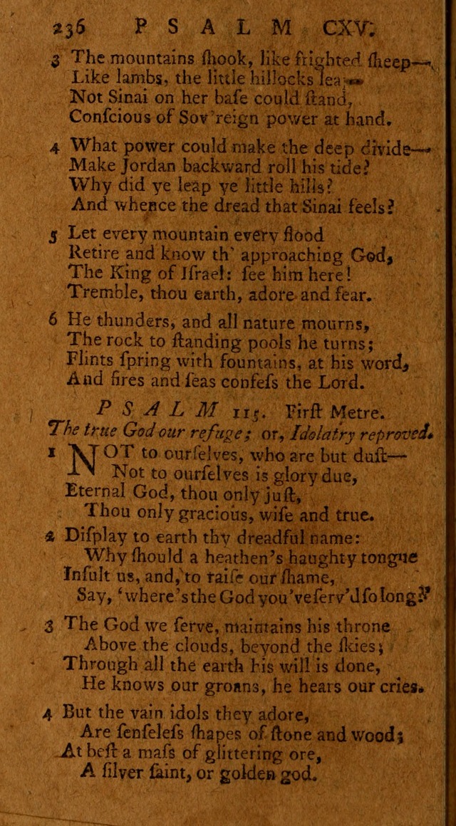 Psalms, carefully suited to the Christian worship in the United States of America: being an improvement of the old version of the Psalms of David ; allowed by the reverend Synod of New York and Philad page 238