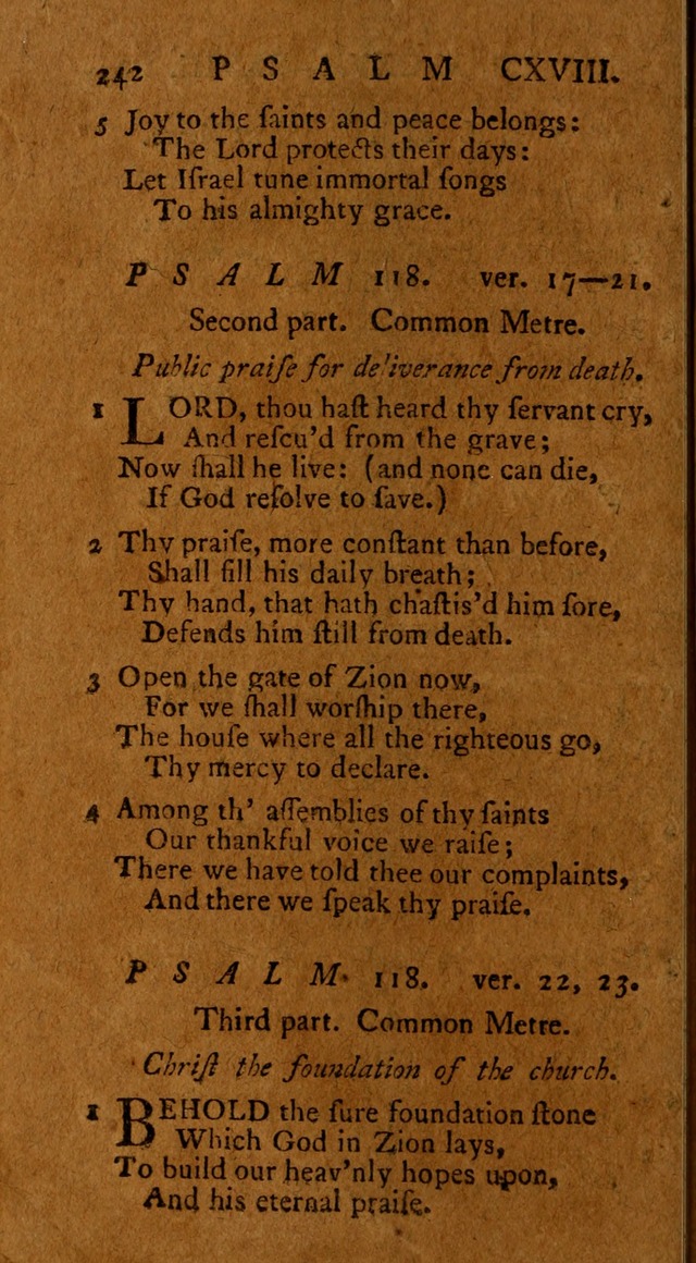 Psalms, carefully suited to the Christian worship in the United States of America: being an improvement of the old version of the Psalms of David ; allowed by the reverend Synod of New York and Philad page 244