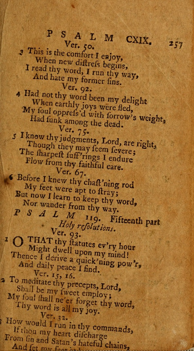 Psalms, carefully suited to the Christian worship in the United States of America: being an improvement of the old version of the Psalms of David ; allowed by the reverend Synod of New York and Philad page 259