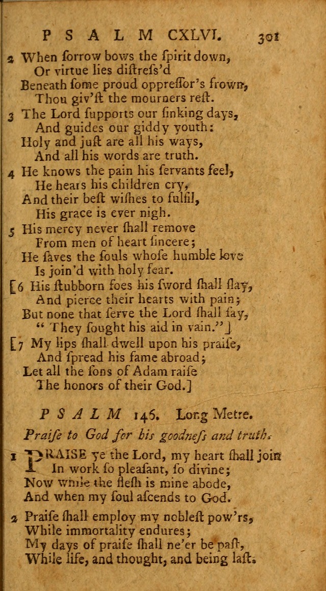 Psalms, carefully suited to the Christian worship in the United States of America: being an improvement of the old version of the Psalms of David ; allowed by the reverend Synod of New York and Philad page 303