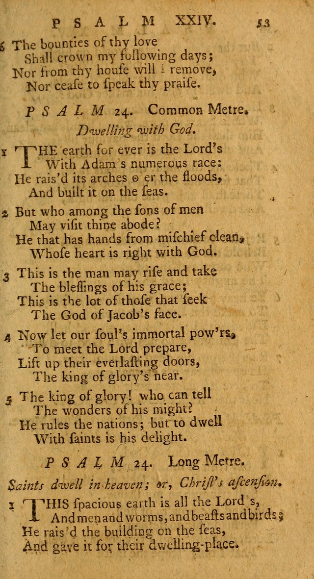 Psalms, carefully suited to the Christian worship in the United States of America: being an improvement of the old version of the Psalms of David ; allowed by the reverend Synod of New York and Philad page 53