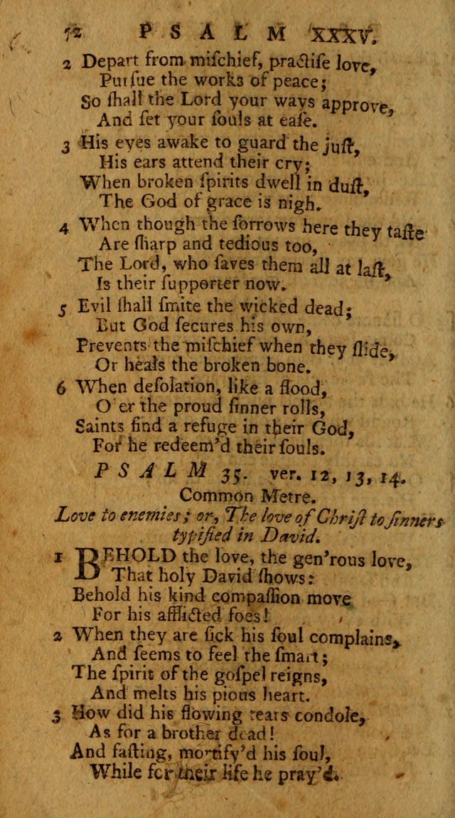 Psalms, carefully suited to the Christian worship in the United States of America: being an improvement of the old version of the Psalms of David ; allowed by the reverend Synod of New York and Philad page 72
