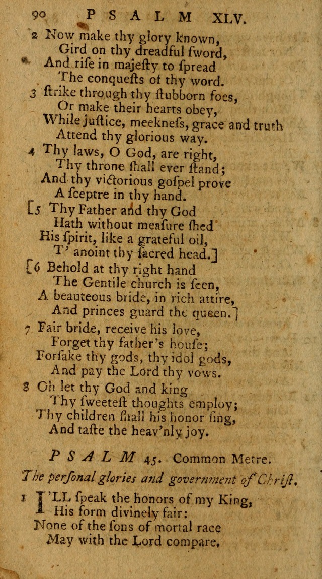 Psalms, carefully suited to the Christian worship in the United States of America: being an improvement of the old version of the Psalms of David ; allowed by the reverend Synod of New York and Philad page 90