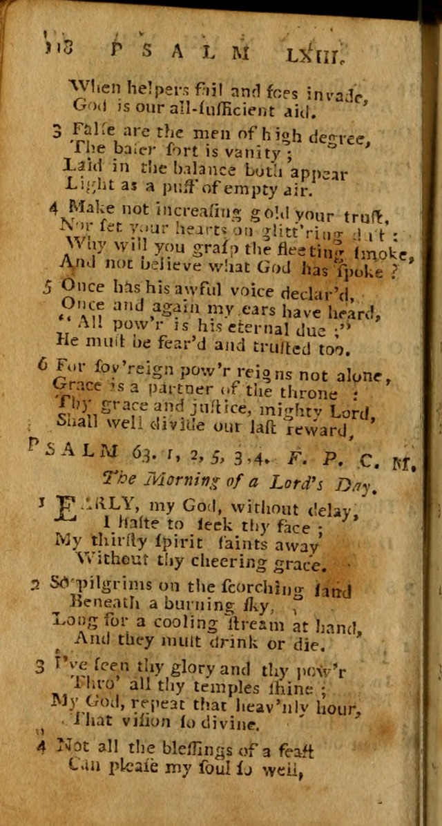 Psalms carefully suited to the Christian worship in the United States of America: being an improvement of the old versions of the Psalms of David ; a page 118