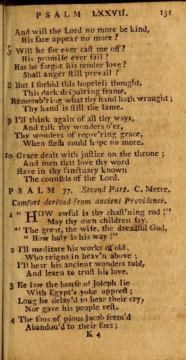 Psalms carefully suited to the Christian worship in the United States of America: being an improvement of the old versions of the Psalms of David ; a page 151
