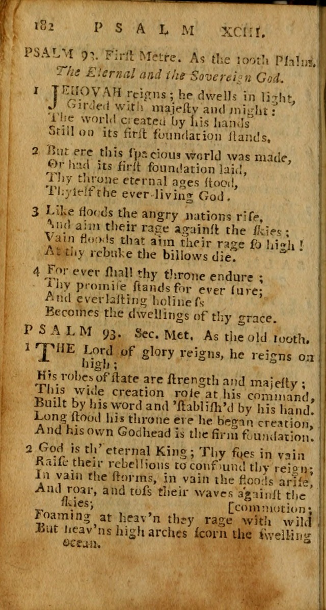 Psalms carefully suited to the Christian worship in the United States of America: being an improvement of the old versions of the Psalms of David ; a page 182
