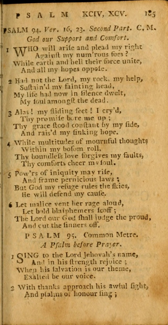Psalms carefully suited to the Christian worship in the United States of America: being an improvement of the old versions of the Psalms of David ; a page 185