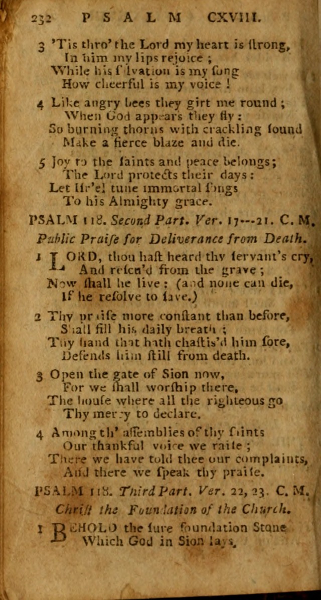 Psalms carefully suited to the Christian worship in the United States of America: being an improvement of the old versions of the Psalms of David ; a page 232