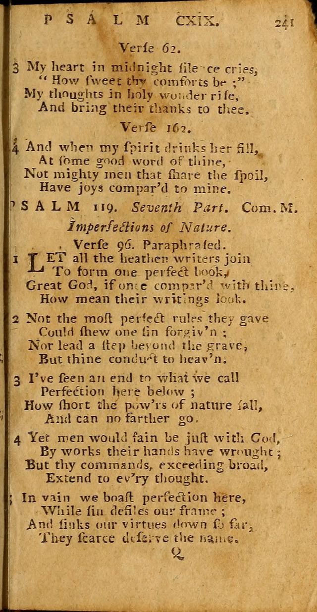 Psalms carefully suited to the Christian worship in the United States of America: being an improvement of the old versions of the Psalms of David ; a page 241