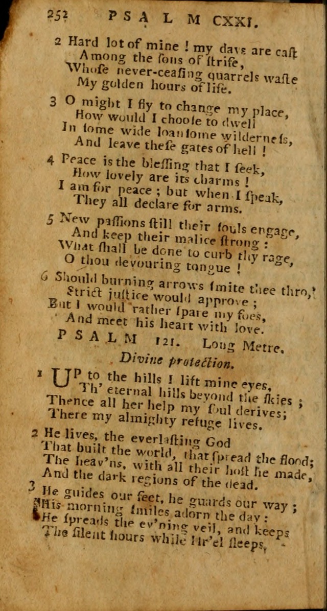 Psalms carefully suited to the Christian worship in the United States of America: being an improvement of the old versions of the Psalms of David ; a page 252