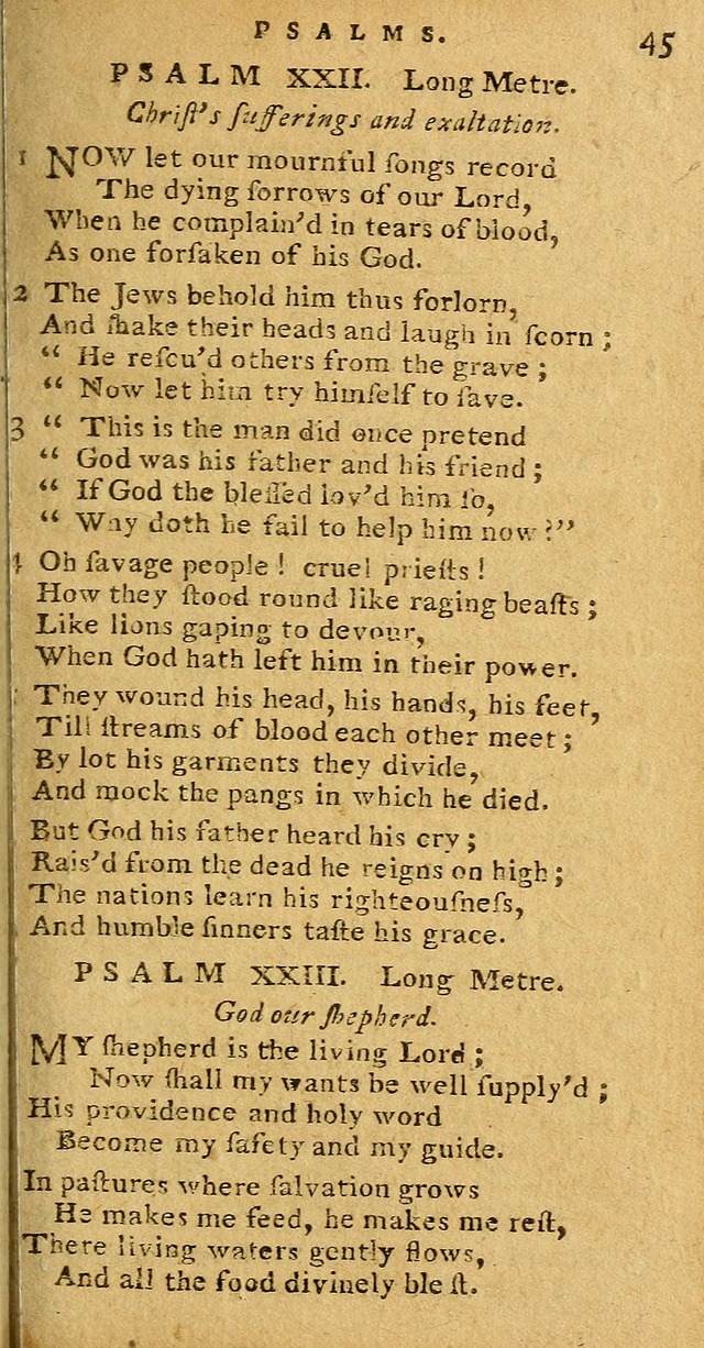 Psalms carefully suited to the Christian worship in the United States of America: being Dr. Watts