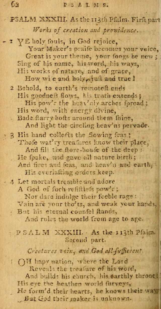 Psalms carefully suited to the Christian worship in the United States of America: being Dr. Watts
