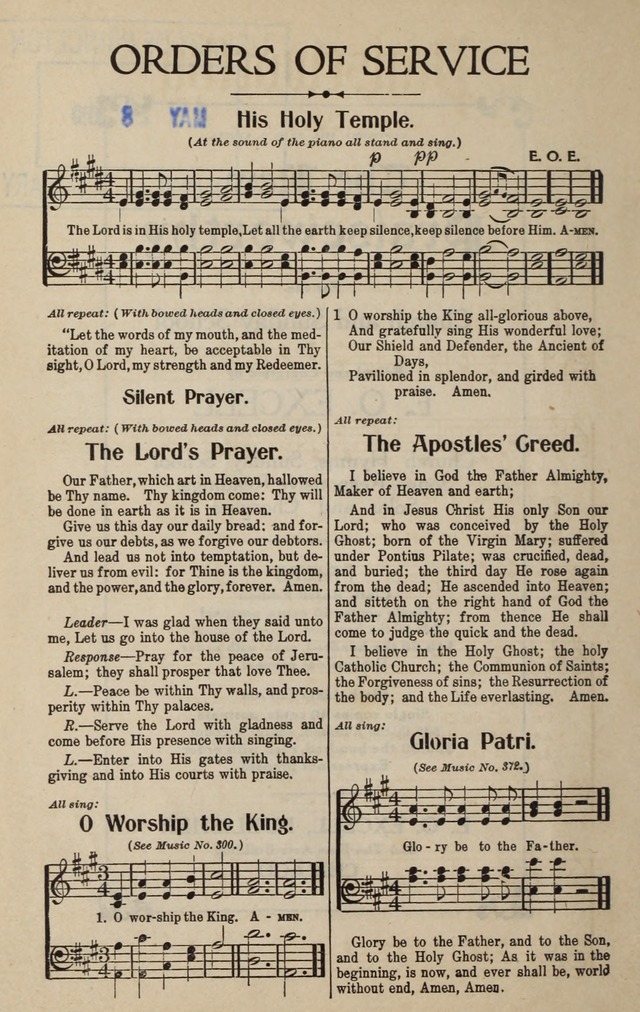 The New Praiseworthy: for the Church and Sunday School page vi