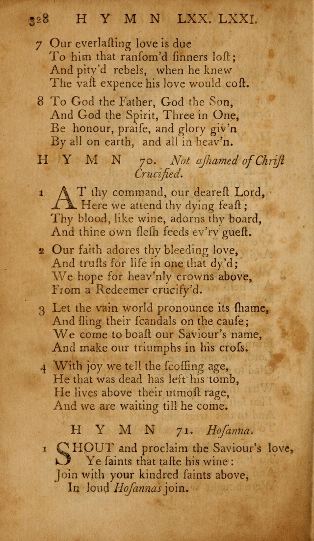 The Psalms of David: with hymns and spiritual songs: also, the catechism, confession of faith, and liturgy of the Reformed Church in the Netherlands page 328