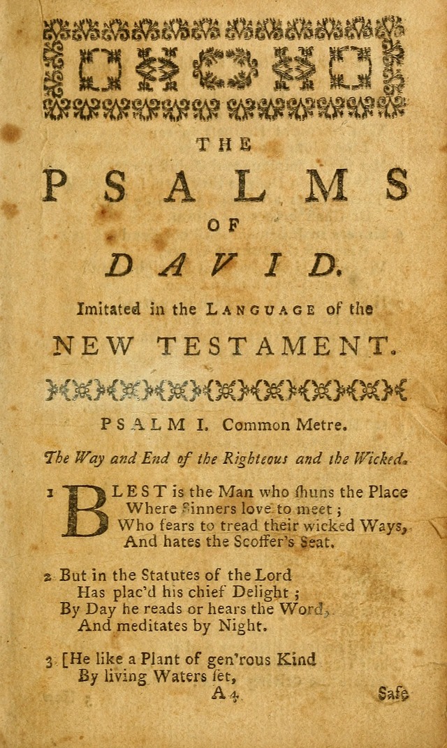 The Psalms of David: imitated in the language of the New Testament. page 1