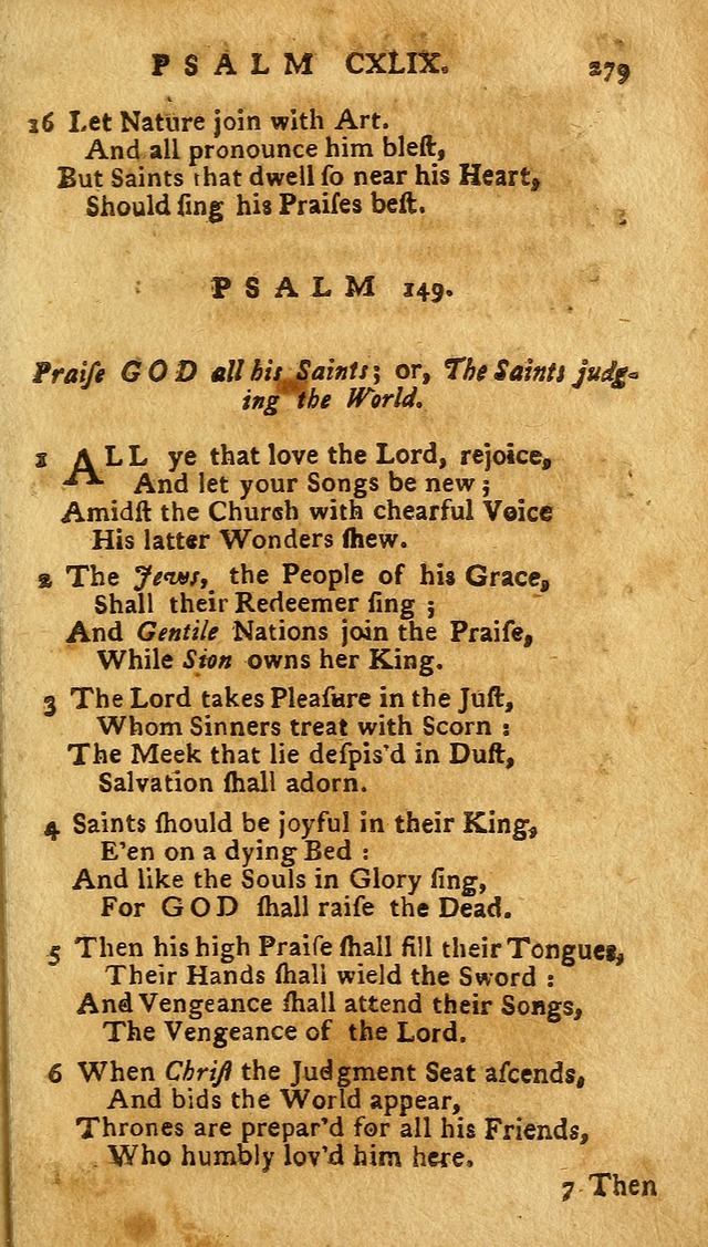 The Psalms of David: imitated in the language of the New Testament. page 279
