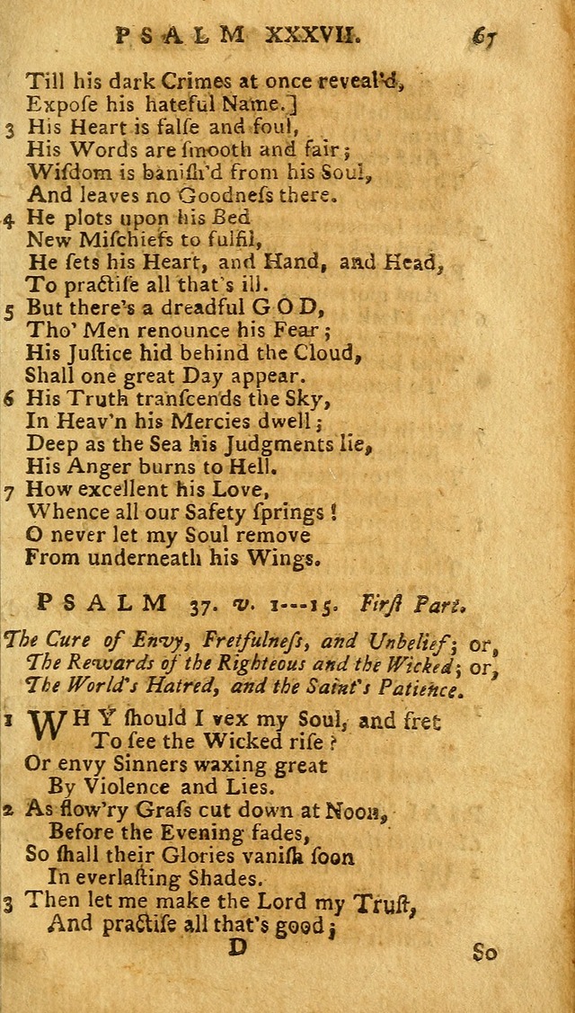 The Psalms of David: imitated in the language of the New Testament. page 67