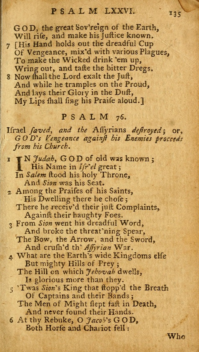 The Psalms of David: imitated in the language of the New Testament, and applied to the Christian state and worship (27th ed.) page 135