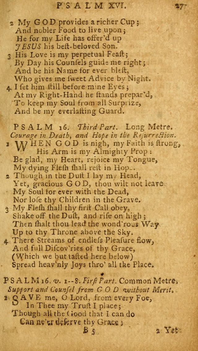 The Psalms of David: imitated in the language of the New Testament, and applied to the Christian state and worship (27th ed.) page 27