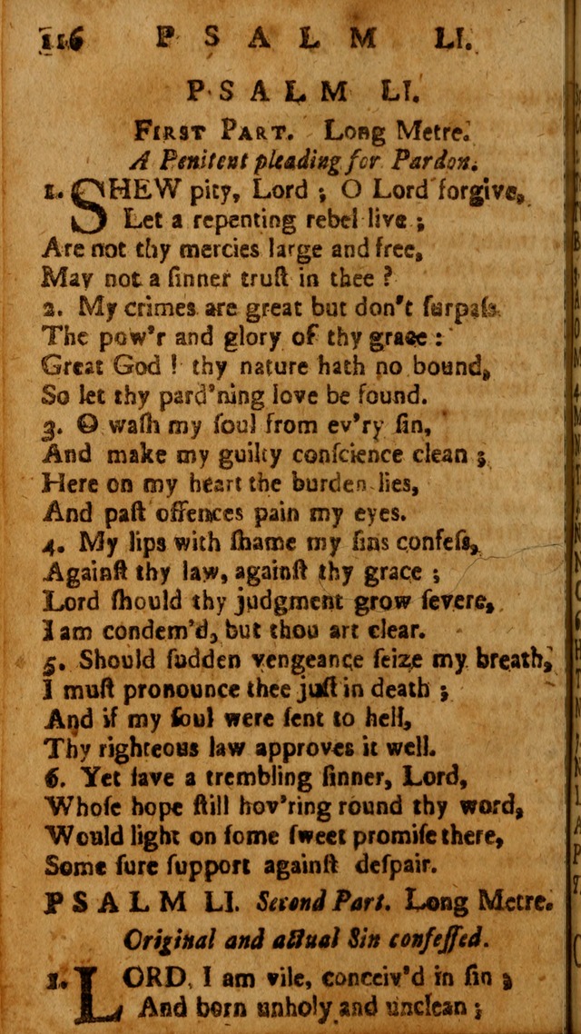 The Psalms of David: imitated in the language of the New Testament, and applied to the Christian state and worship page 116