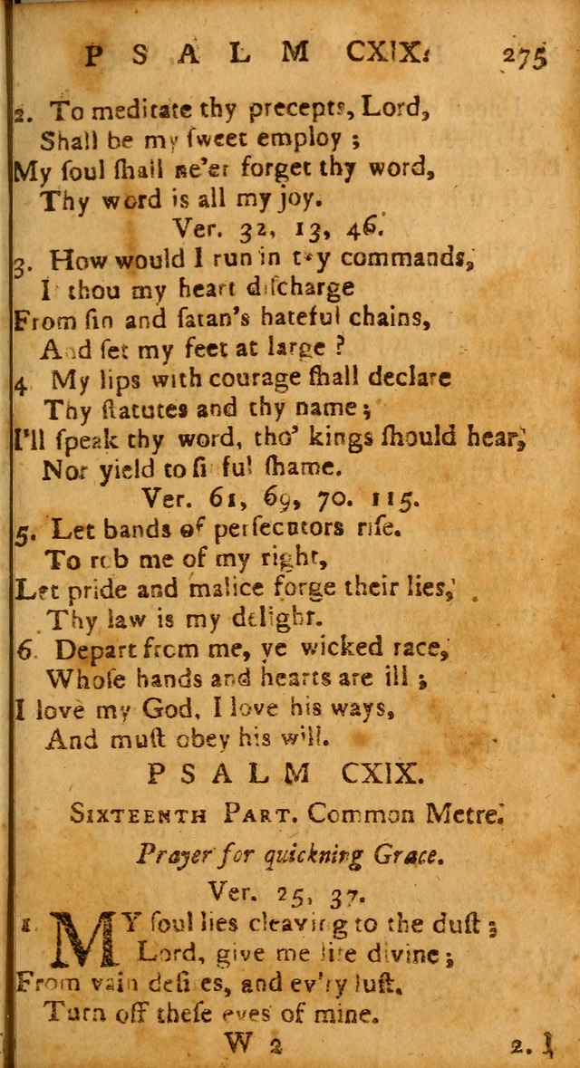 The Psalms of David: imitated in the language of the New Testament, and applied to the Christian state and worship page 275