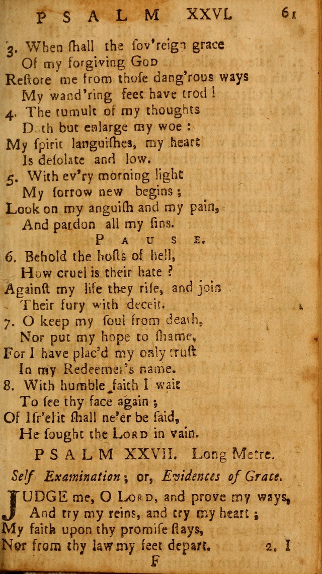 The Psalms of David: imitated in the language of the New Testament, and applied to the Christian state and worship page 61