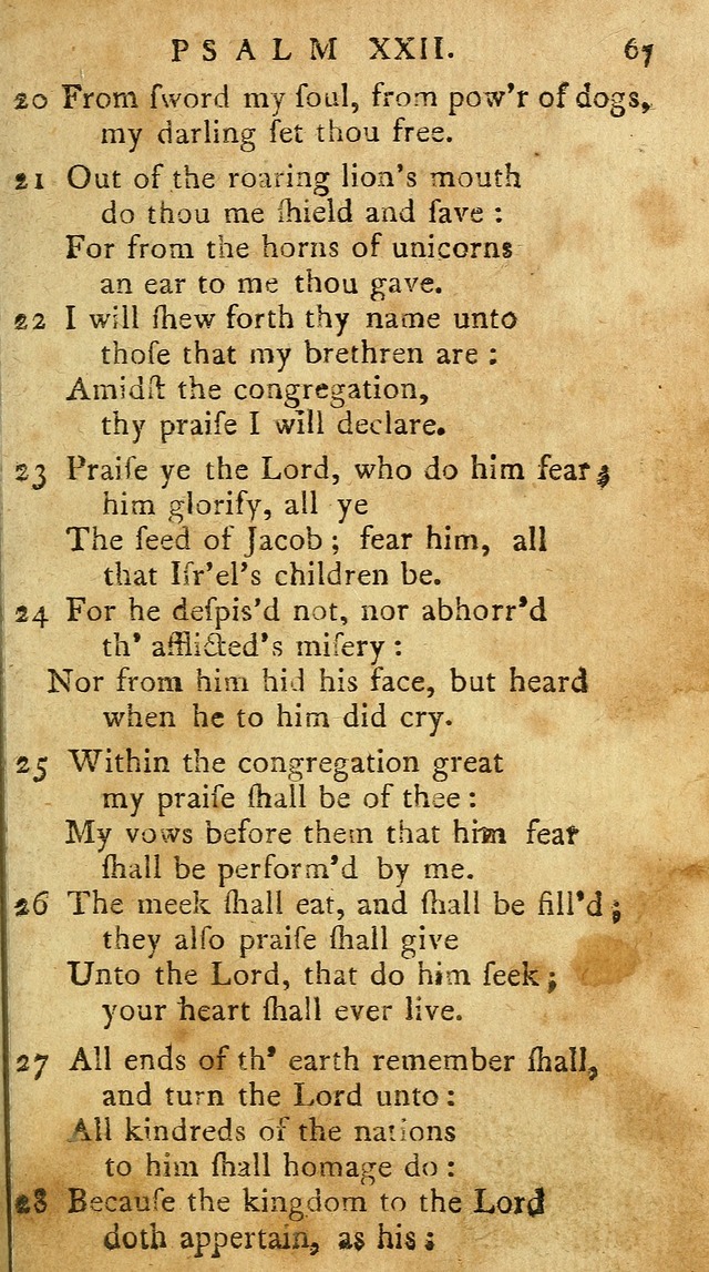 Psalms of David in metre page 67