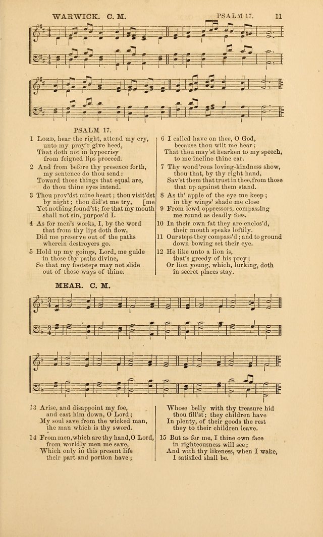 The Psalms of David: with a selection of standard music appropriately arranged according to sentiment of each Psalm or portion of Psalm (8th ed.) page 11