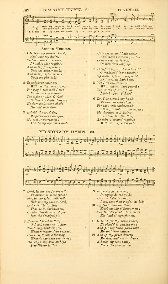 The Psalms of David: with a selection of standard music appropriately arranged according to sentiment of each Psalm or portion of Psalm (8th ed.) page 142