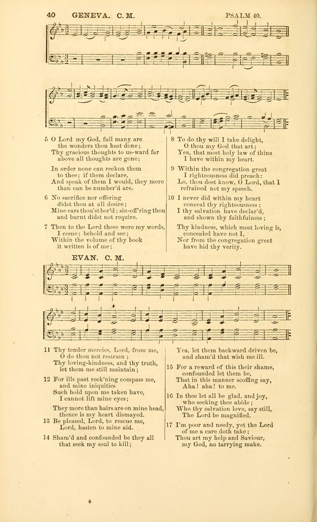 The Psalms of David: with a selection of standard music appropriately arranged according to sentiment of each Psalm or portion of Psalm (8th ed.) page 40