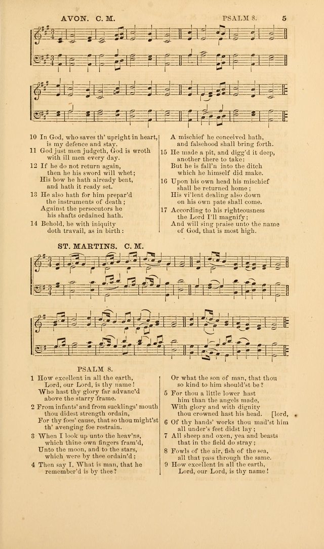 The Psalms of David: with a selection of standard music appropriately arranged according to sentiment of each Psalm or portion of Psalm (8th ed.) page 5