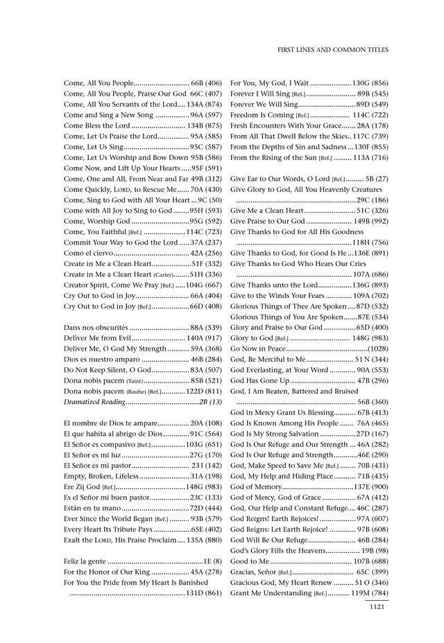 Psalms for All Seasons: a complete Psalter for worship page 1123