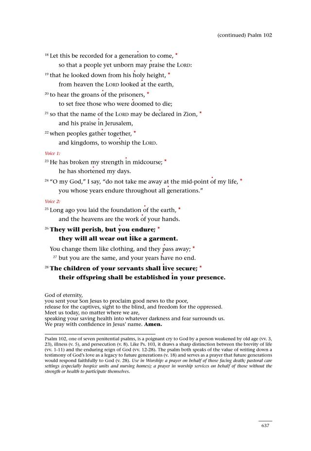 Psalms for All Seasons: a complete Psalter for worship page 639