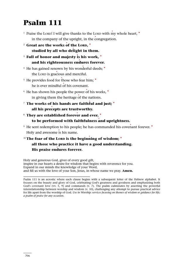 Psalms for All Seasons: a complete Psalter for worship page 708