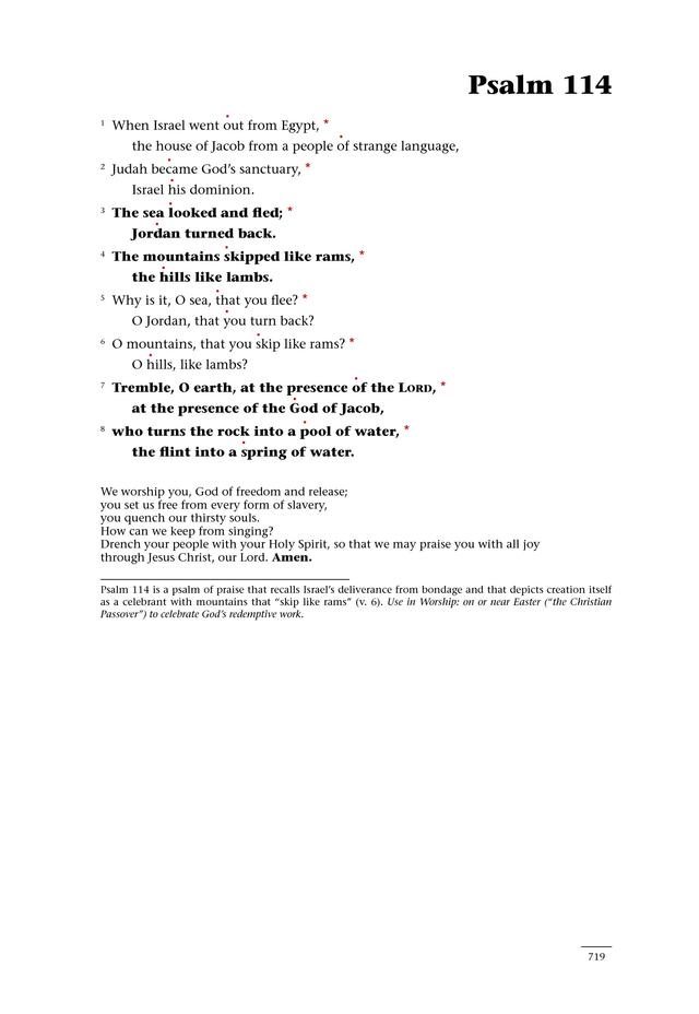 Psalms for All Seasons: a complete Psalter for worship page 721
