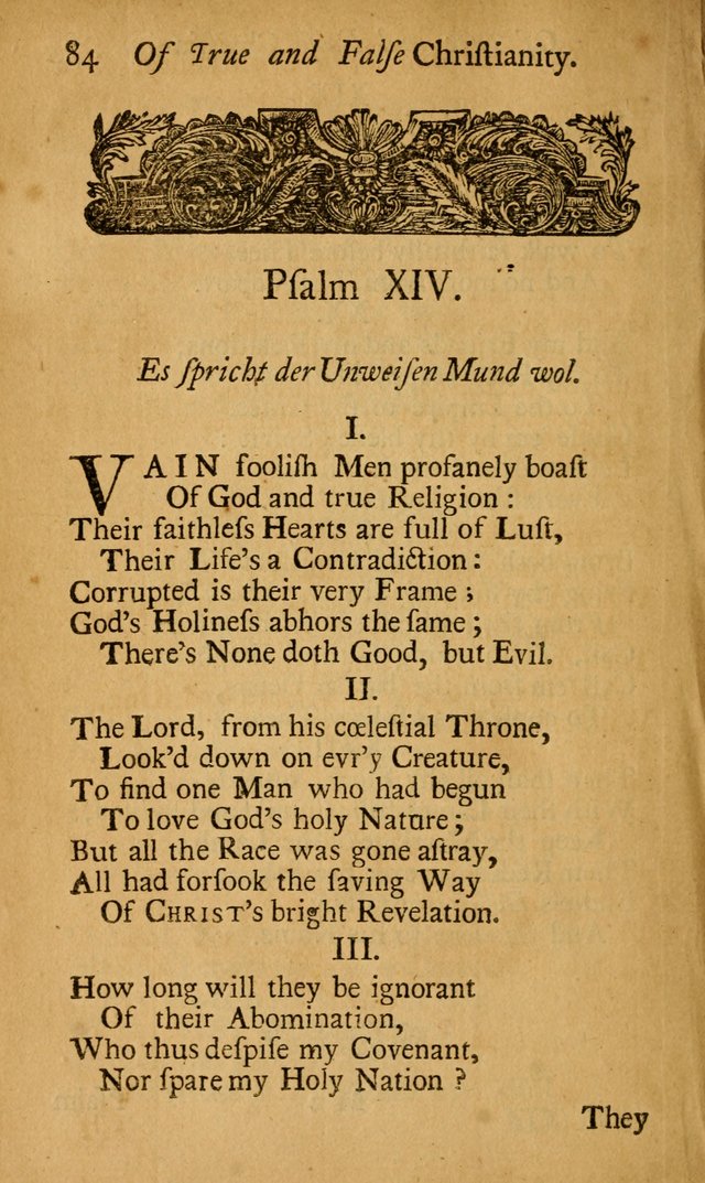 Psalmodia Germanica: or, The German Psalmody: translated from the high Dutch  together with their proper tunes and thorough bass (2nd ed., corr. and  enl.) 84. Vain foolish Men profanely boast | Hymnary.org