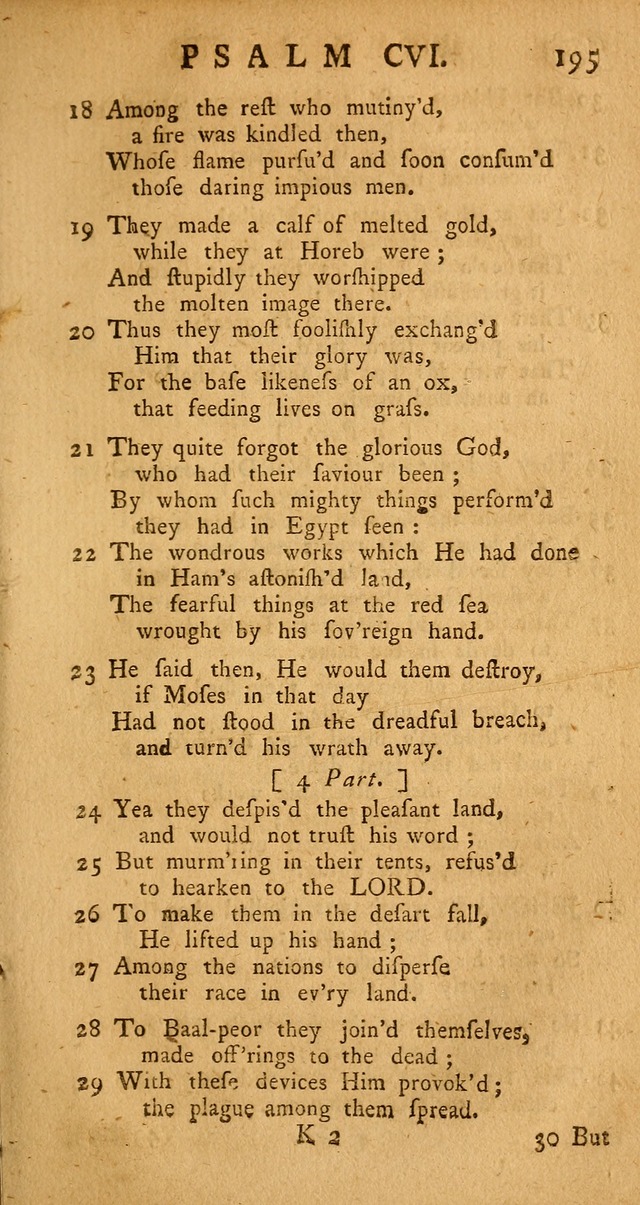 The Psalms Hymns and Spiritual Songs of the Old and New Testament, faithfully translated into English Metre: being the New-England Psalm-Book, revised and improved... (2nd ed.) page 195