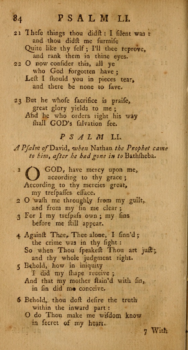 The Psalms Hymns and Spiritual Songs of the Old and New Testament, faithfully translated into English Metre: being the New-England Psalm-Book, revised and improved... (2nd ed.) page 84