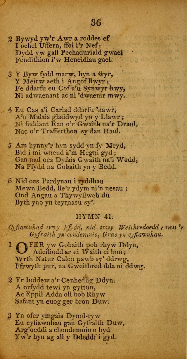 Pigion o Hymnau page 36
