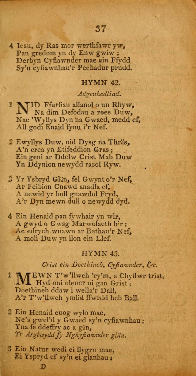 Pigion o Hymnau page 37