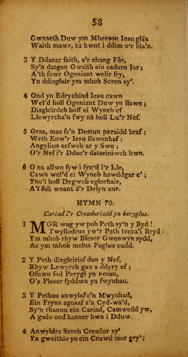 Pigion o Hymnau page 58