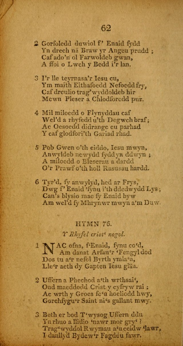 Pigion o Hymnau page 62