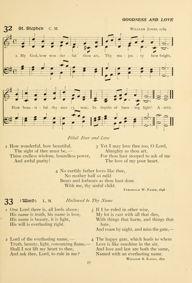 The Pilgrim Hymnal page 27