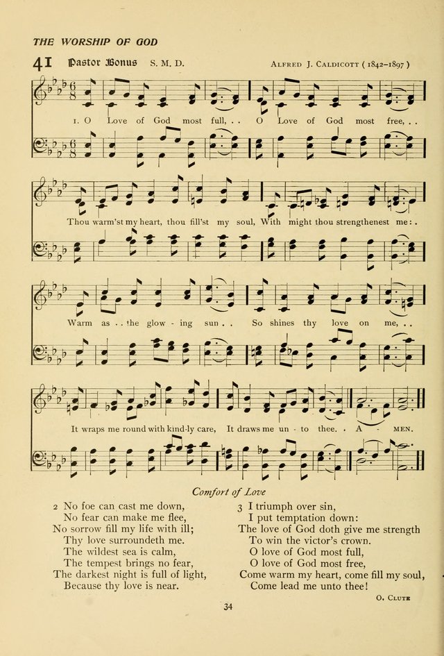 The Pilgrim Hymnal page 34