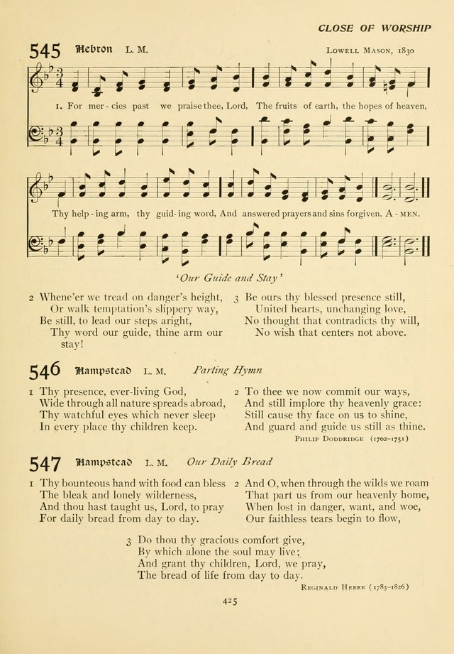 The Pilgrim Hymnal page 425