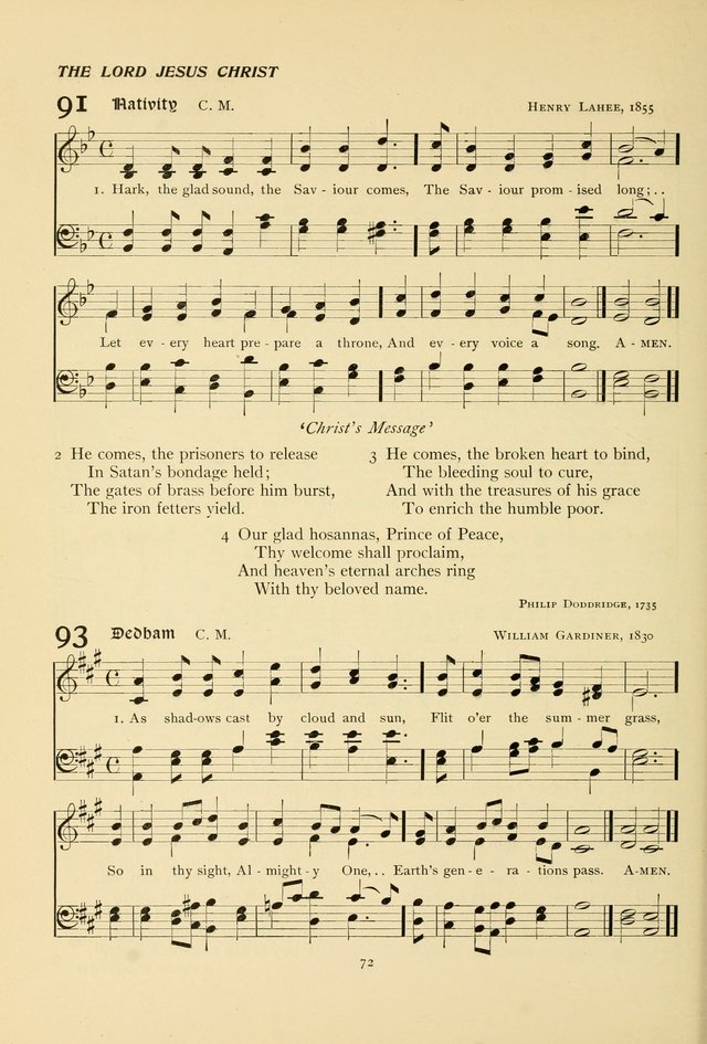 The Pilgrim Hymnal page 72