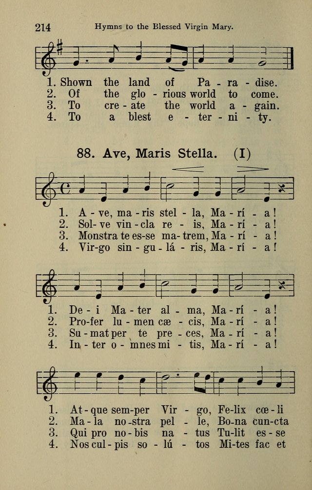 The Parish Hymnal 88. Ave, maris stella, María!