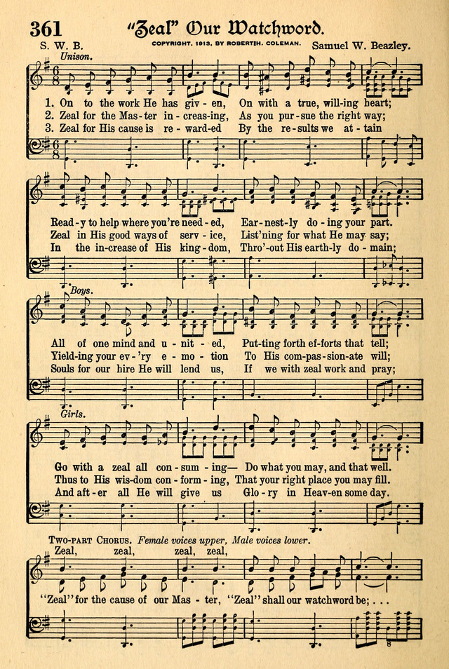 The Popular Hymnal page 316